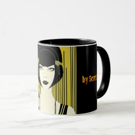 Persoonlijke Tarot Mok Art Deco Flapper Girl