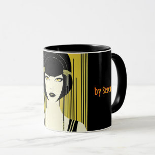Persoonlijke Tarot Mok Art Deco Flapper Girl