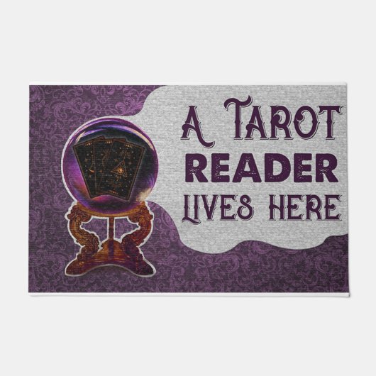 Persoonlijke tarotkaarten Een tarotlezer woont hie Deurmat (Voorkant)