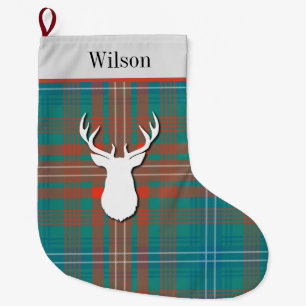 Persoonlijke Tartan Clan Wilson Plaid Grote Kerstsok