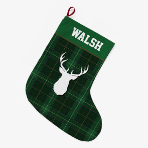 Persoonlijke Tartan Deer Pset Walsh Grote Kerstsok