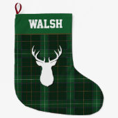 Persoonlijke Tartan Deer Pset Walsh Grote Kerstsok (Voorkant)