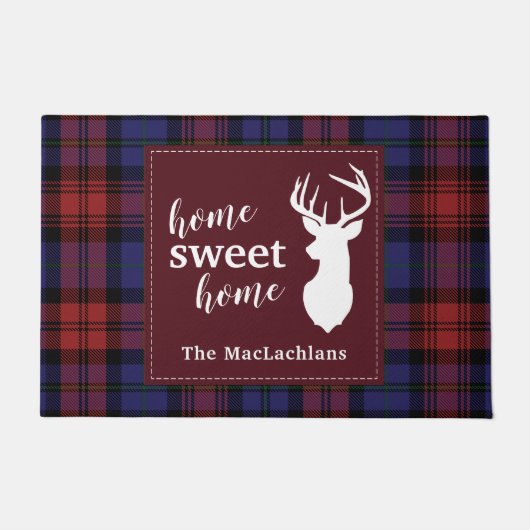 Persoonlijke Tartan Kerstmis Clan MacLachlan Deurmat (Voorkant)