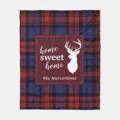 Persoonlijke Tartan Kerstmis Clan MacLachlan Fleece Deken (Voorkant)