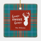 Persoonlijke Tartan Pset Kerstmis Clan Wilson Keramisch Ornament (Achterkant)