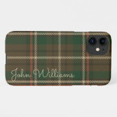 Persoonlijke TARTAN-speldehandgeschreven naam Mode iPhone Hoesje (Achterkant horizontaal)