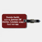 Persoonlijke tas en clubs Golfbag-Label Bagagelabel (Achterkant horizontaal)