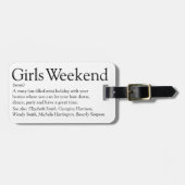 Persoonlijke tas met definitie van meisjesweekend bagagelabel (Voorkant horizontaal)