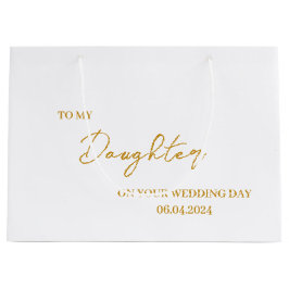 Persoonlijke tas voor bruid en dochter cadeau groot cadeauzakje
