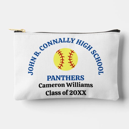 Persoonlijke tas voor softbalspeler op de middelba (Voorkant)