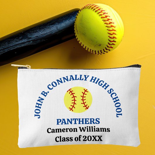Persoonlijke tas voor softbalspeler op de middelba
