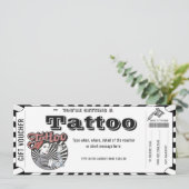 Persoonlijke Tattoo Cadeaubon cadeaukaart Kaart (Staand voorkant)