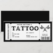 Persoonlijke Tattoo Cadeaubon Sjabloon Kaart (Voorkant / Achterkant)