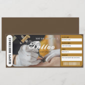Persoonlijke Tattoo Cadeaubon Sjabloon Kaart (Voorkant / Achterkant)
