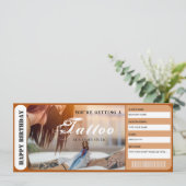 Persoonlijke Tattoo cadeaubon Sjabloon Kaart (Staand voorkant)