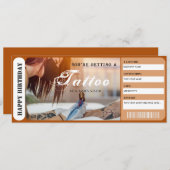 Persoonlijke Tattoo cadeaubon Sjabloon Kaart (Voorkant / Achterkant)