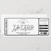 Persoonlijke Tattoo cadeaubon sjabloon ticket Kaart (Voorkant / Achterkant)