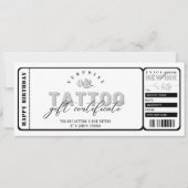 Persoonlijke Tattoo cadeaubon sjabloon ticket Kaart (Voorkant)