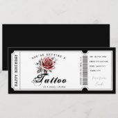 Persoonlijke Tattoo Cadeaubon Template Kaart (Voorkant / Achterkant)