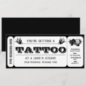 Persoonlijke Tattoo Ticket Cadeaubon Sjabloon Kaart (Voorkant / Achterkant)