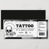 Persoonlijke Tattoo Ticket Cadeaubon Sjabloon Kaart (Voorkant / Achterkant)