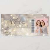 Persoonlijke Tattoo Verjaardag Cadeaubon Certifica Kaart (Voorkant / Achterkant)