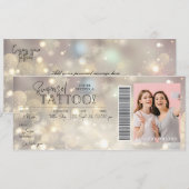 Persoonlijke Tattoo Verjaardagskaart Cadeaubon Kaart (Voorkant / Achterkant)