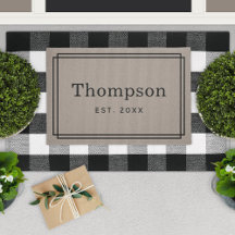 Persoonlijke Taupe Grey Family Achternaam Monogram