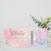 Persoonlijke Taurus Tattoo Verjaardag Cadeaubonkaa Kaart (Staand voorkant)