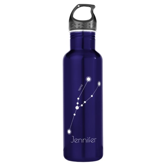 Persoonlijke Taurus Zodiac Constellatie Waterfles (Voorkant)
