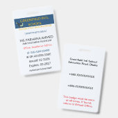 Persoonlijke Teacher Badge | Beveiligd (Voor- en achterkant)