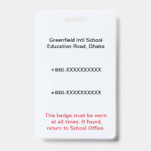 Persoonlijke Teacher Badge | Beveiligd (Achterkant)