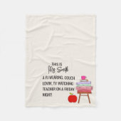 Persoonlijke 'Teacher Friday Night' fleece deken (Voorkant)
