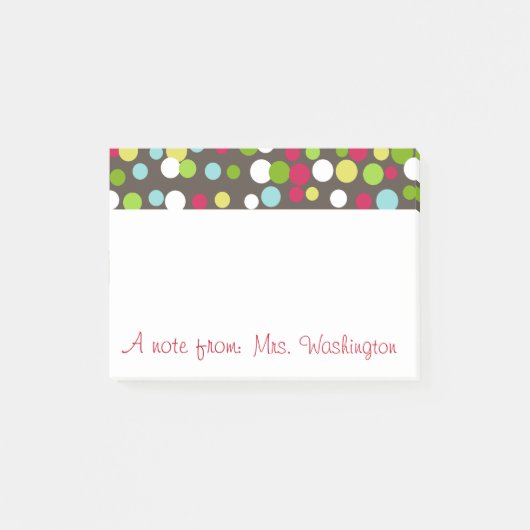 Persoonlijke 'Teacher's Dots' Post-it Notities Cad Post-it® Notes (Voorkant)