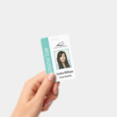 Persoonlijke Teal Bedrijfsbeveiligings-ID Badge (Handheld)