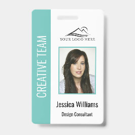 Persoonlijke Teal Bedrijfsbeveiligings-ID  Badge