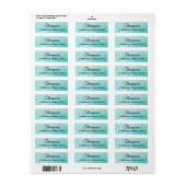 Persoonlijke Teal Bokeh Retouradreslabels Etiket (Full Sheet)