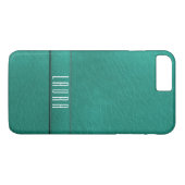 Persoonlijke Teal Nep Leer Hoesje voor Telefoon (Achterkant (Horizontaal))