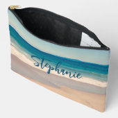 Persoonlijke teal strandfoto etui (Open)