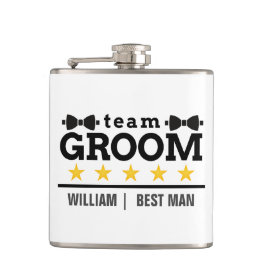 Persoonlijke Team Bruidegom Getuige Heupfles