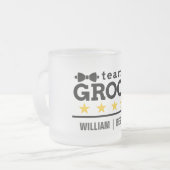 Persoonlijke Team Bruidegom Getuige  Matglas Koffiemok (Voorkant links)