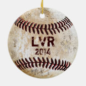 Persoonlijke Team Vintage Baseball Ornamenten (Achterkant)