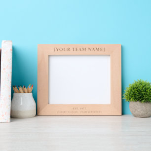 Persoonlijke teamfoto & jaarframe  gegraveerde lijstjes