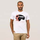 Persoonlijke teamnaam - baarmoederhalskanker t-shirt (Voorkant volledig)