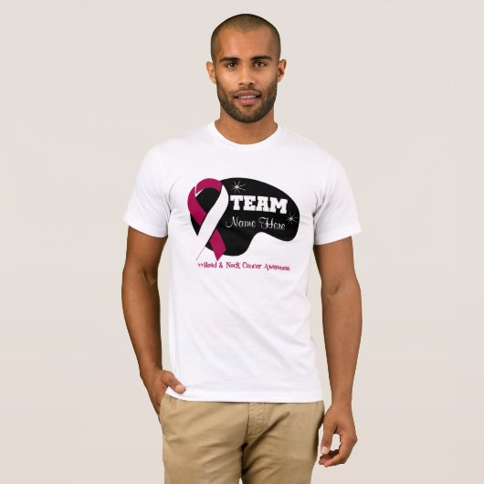 Persoonlijke teamnaam - Bloedkanker T-shirt (Voorkant volledig)