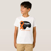 Persoonlijke teamnaam - Leukemie T-shirt (Voorkant volledig)