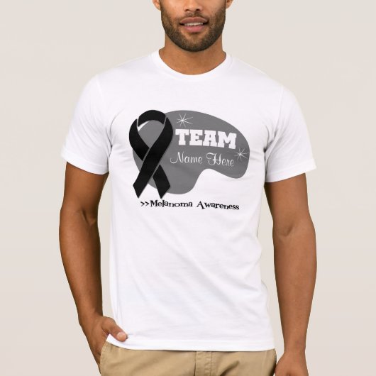 Persoonlijke teamnaam - Melanoma T-shirt (Voorkant)