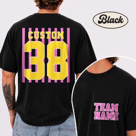 Persoonlijke Teamnaam Nummer Speldag T-Shirt