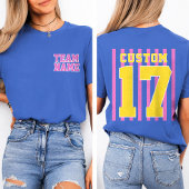 Persoonlijke Teamnaam Nummer Speldag T-Shirt