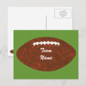 Persoonlijke Teamnaam Voetbal Postkaarten (Voorkant / Achterkant)